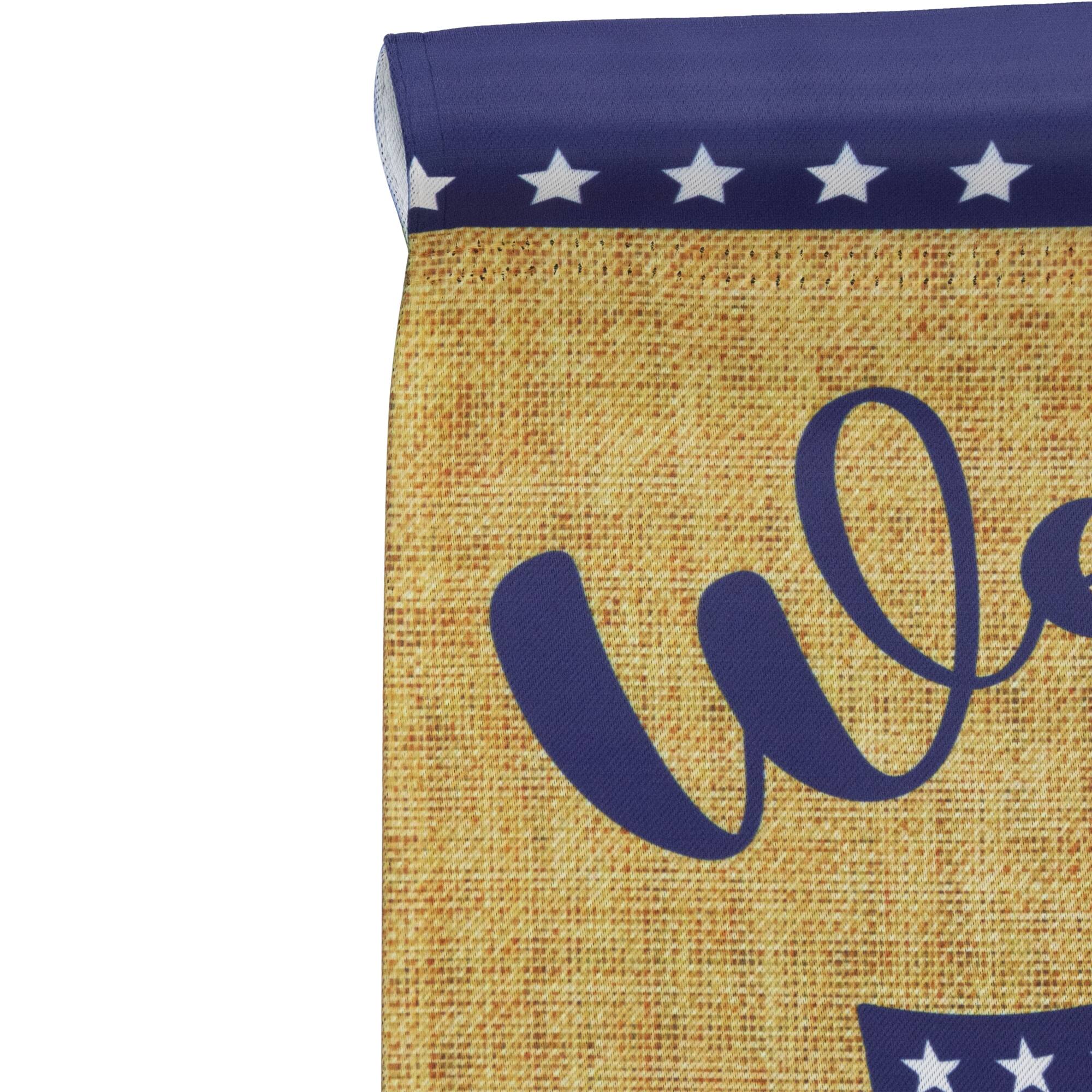 18" USA Floral Mason Jars Welcome Garden Flag